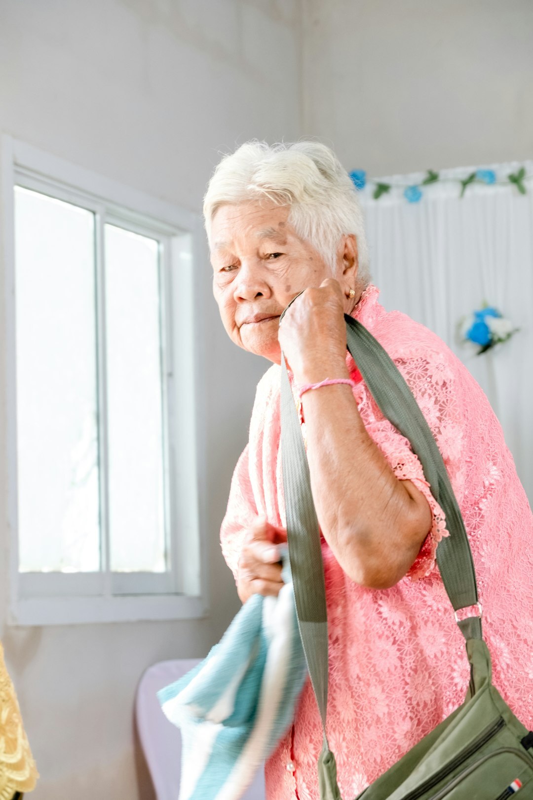 senior doing chair exercise